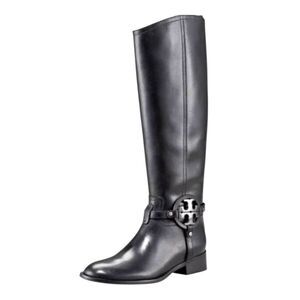TORY BURCH Aaden Black Leather Riding Boot Size 5M